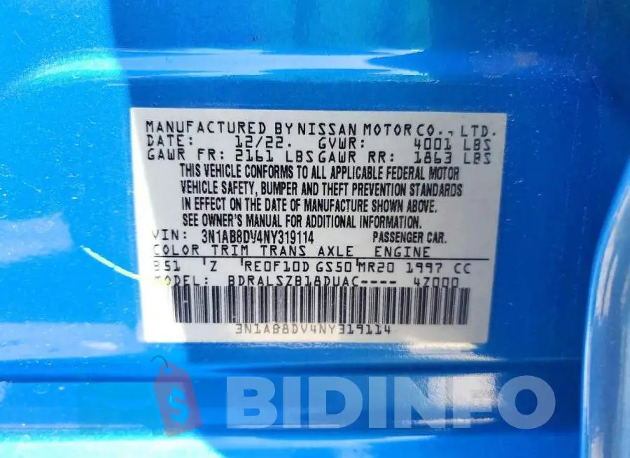 3N1AB8DV4NY319114 Photo# 12