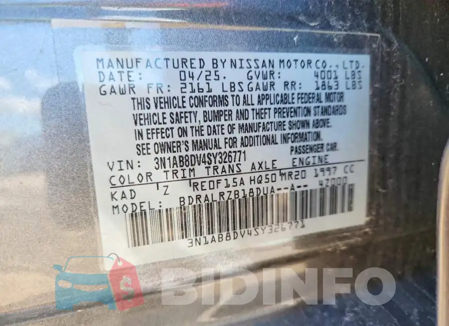3N1AB8DV4SY326771 Photo# 12