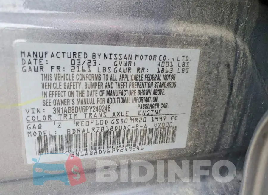 3N1AB8DV6PY249246 Photo# 12
