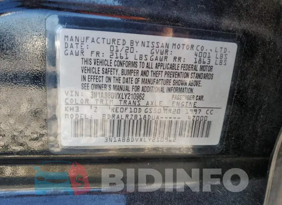 3N1AB8DVXLY210962 Photo# 12