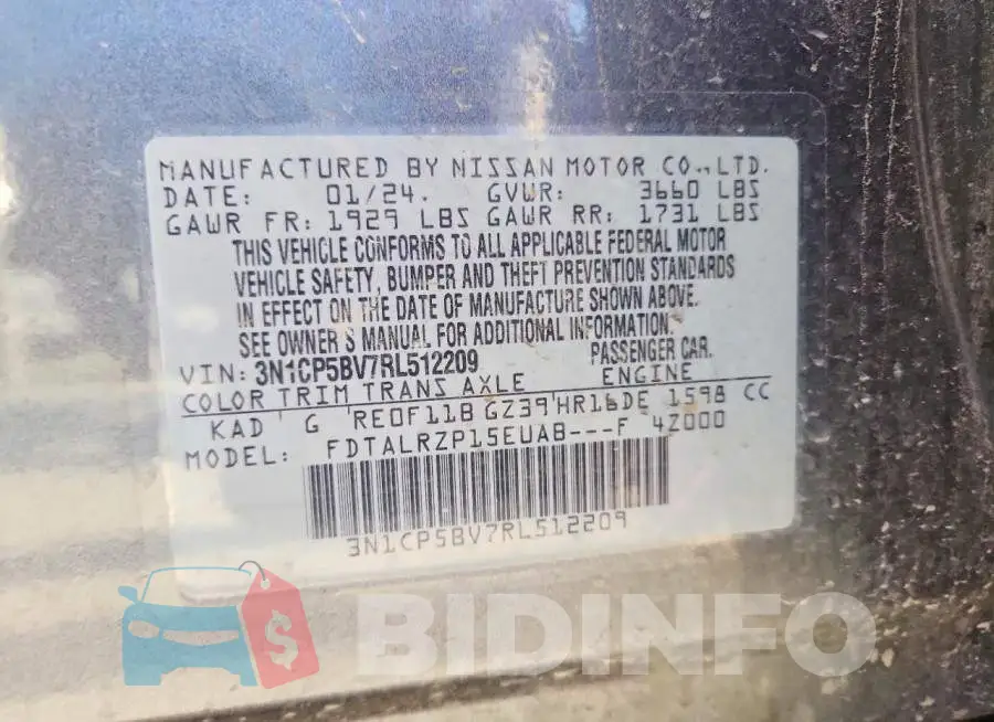 3N1CP5BV7RL512209 Photo# 12