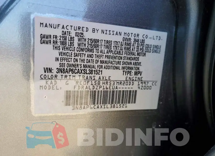 3N8AP6CAXSL381521 Photo# 13