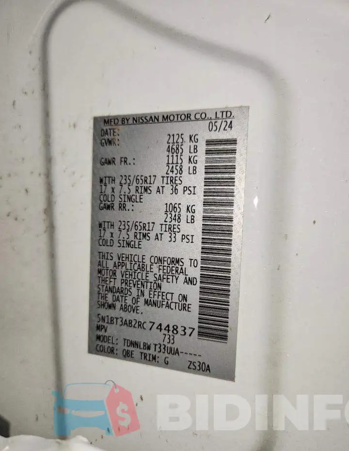 5N1BT3AB2RC744837 Photo# 13