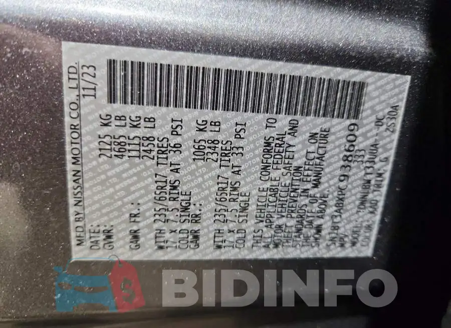 5N1BT3ABXPC938609 Photo# 14