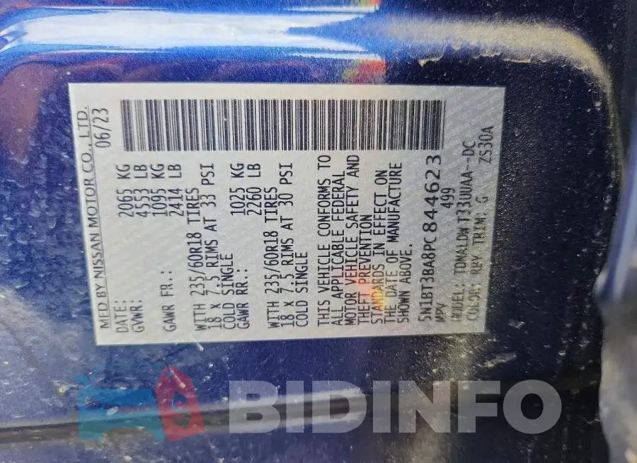 5N1BT3BA8PC844623 Photo# 13