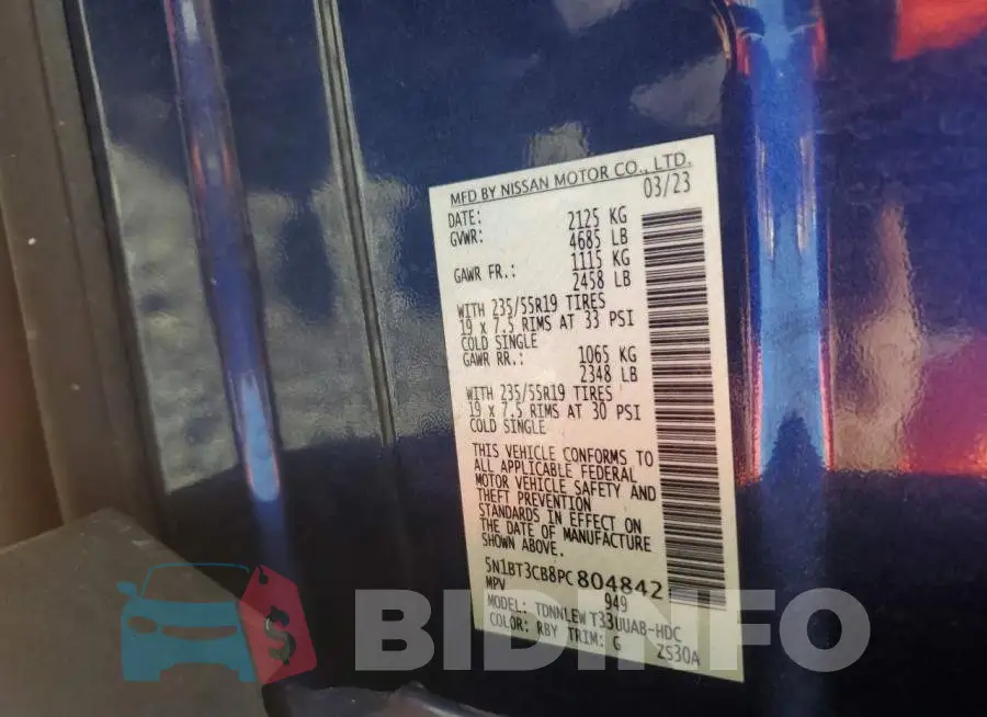 5N1BT3CB8PC804842 Photo# 13