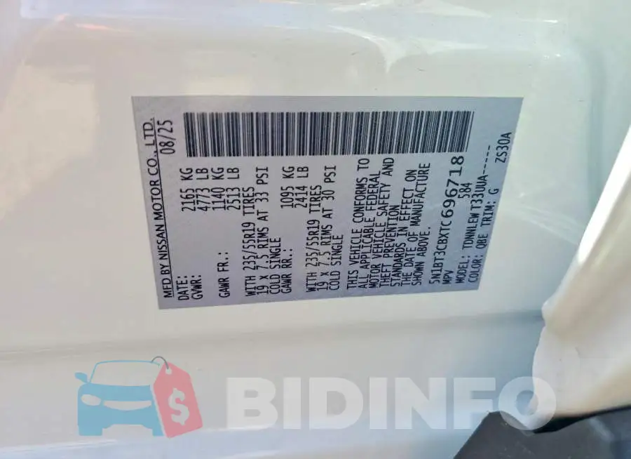 5N1BT3CBXTC696718 Photo# 13