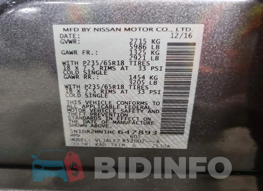 5N1DR2MN1HC647893 Photo# 13
