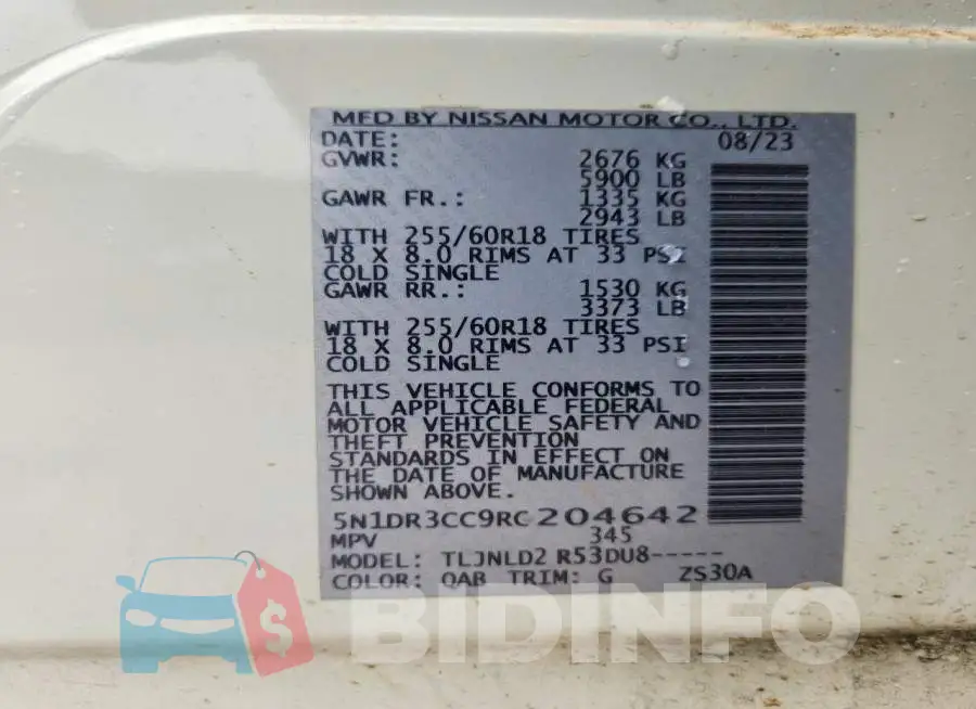 5N1DR3CC9RC204642 Photo# 14