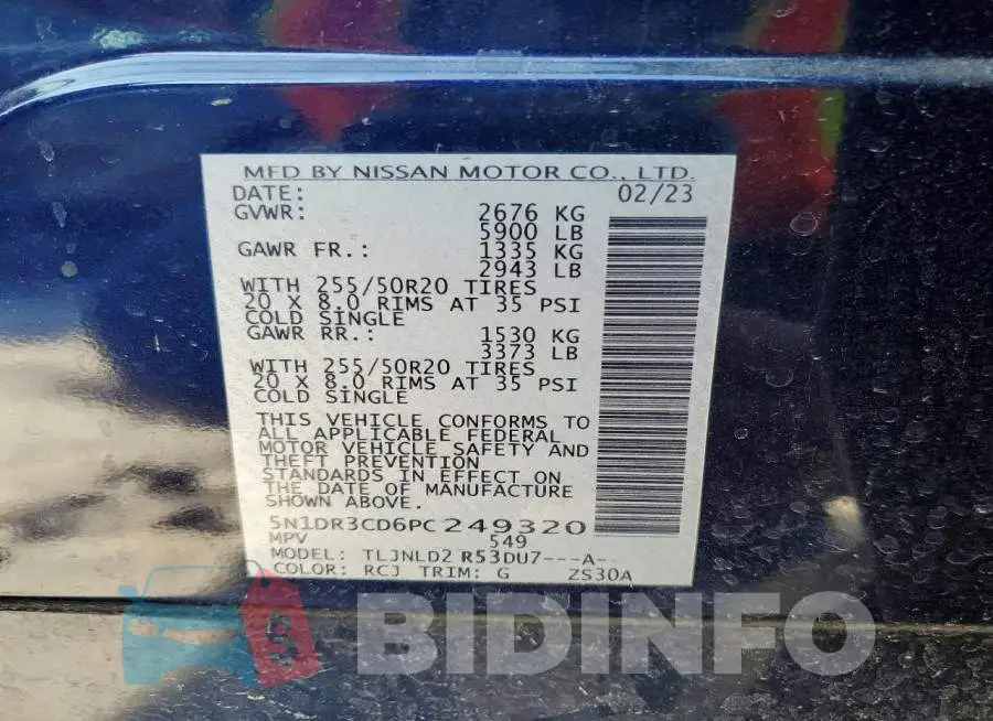 5N1DR3CD6PC249320 Photo# 13