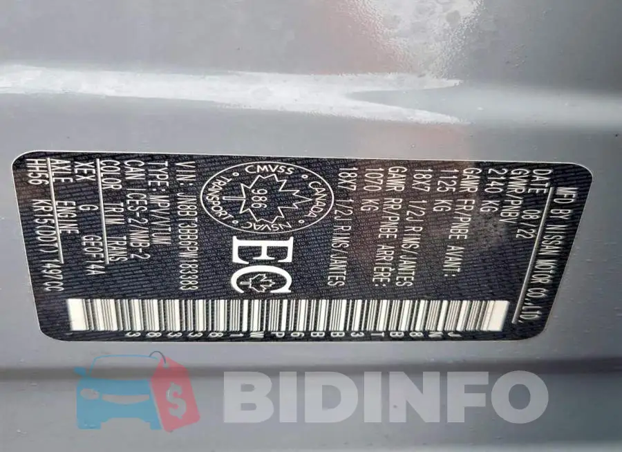 JN8BT3BB6PW183383 Photo# 13