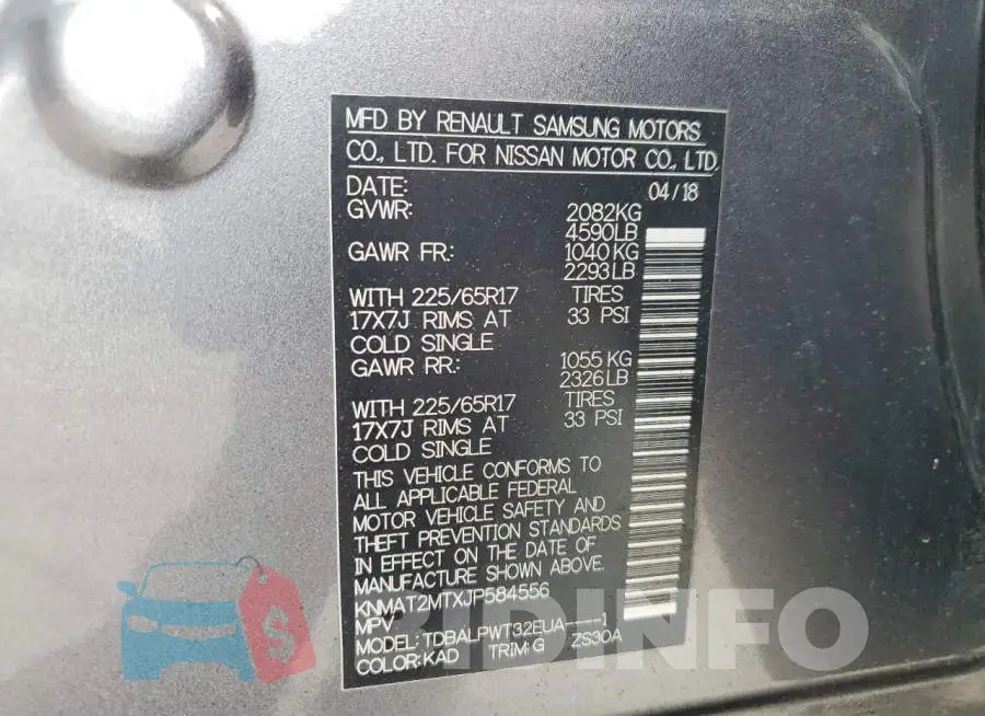 KNMAT2MTXJP584556 Photo# 13