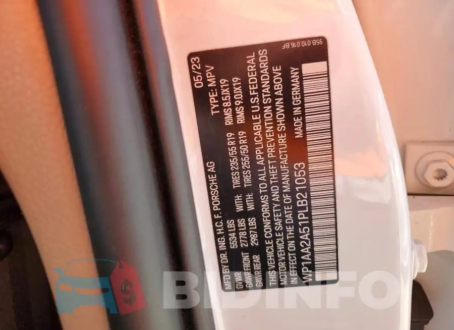WP1AA2A51PLB21053 Photo# 14