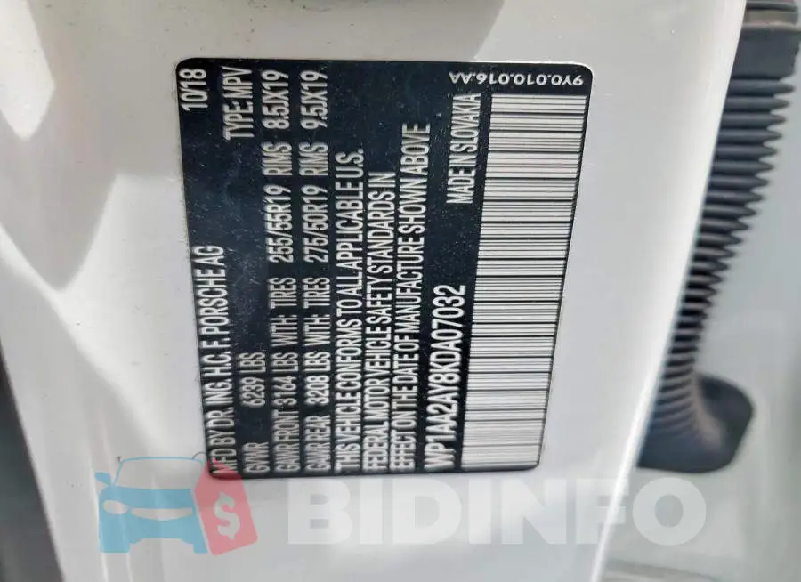 WP1AA2AY8KDA07032 Photo# 13