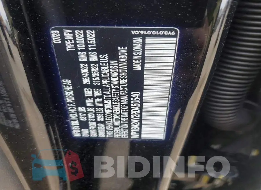 WP1BA2AY2RDA50540 Photo# 13