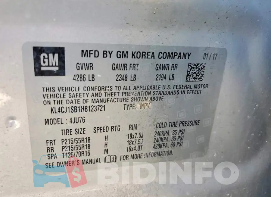 KL4CJ1SB1HB123721 Photo# 12