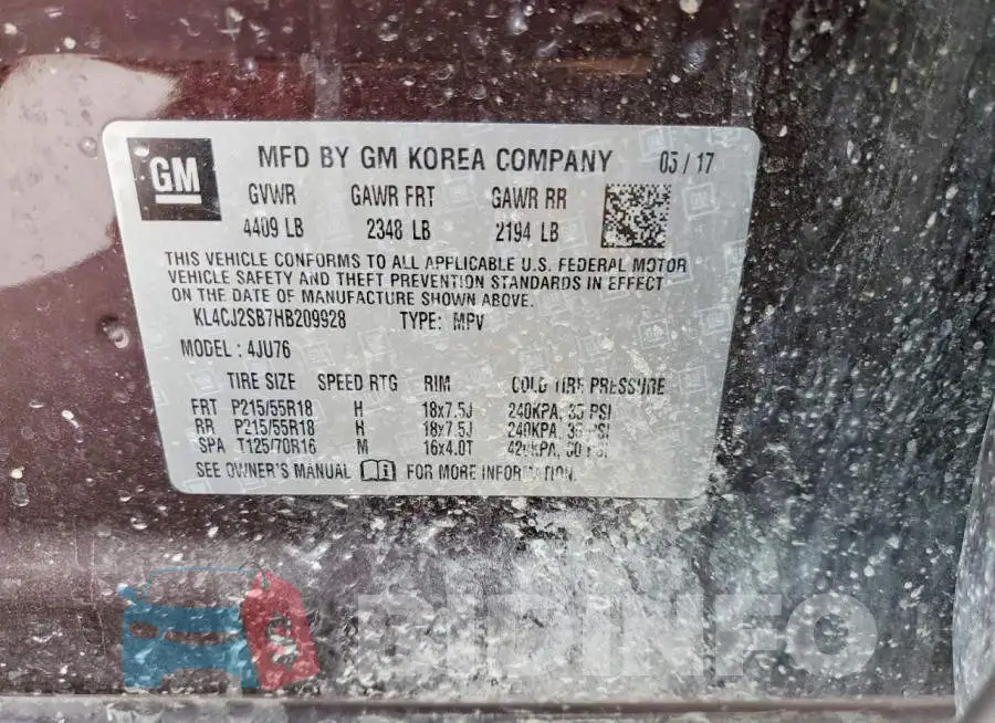 KL4CJ2SB7HB209928 Photo# 13