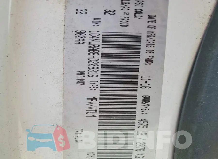 1C4NJRAB8HD208316 Photo# 14