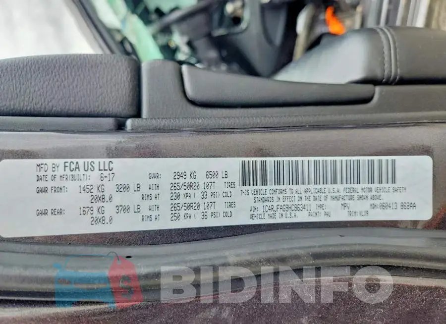 1C4RJFAG9HC863411 Photo# 14