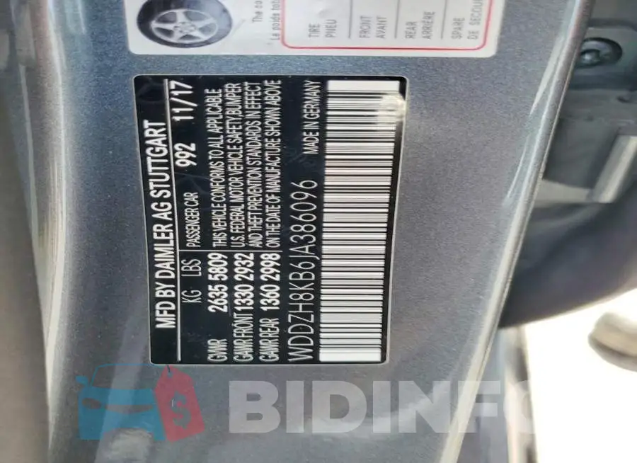 WDDZH8KB6JA386096 Photo# 14