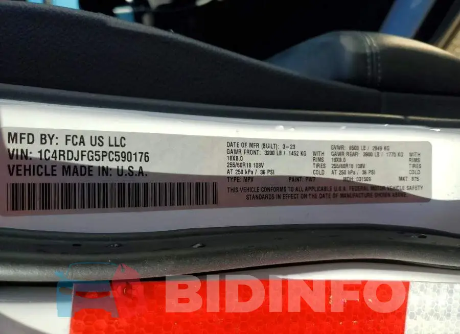 1C4RDJFG5PC590176 Photo# 13