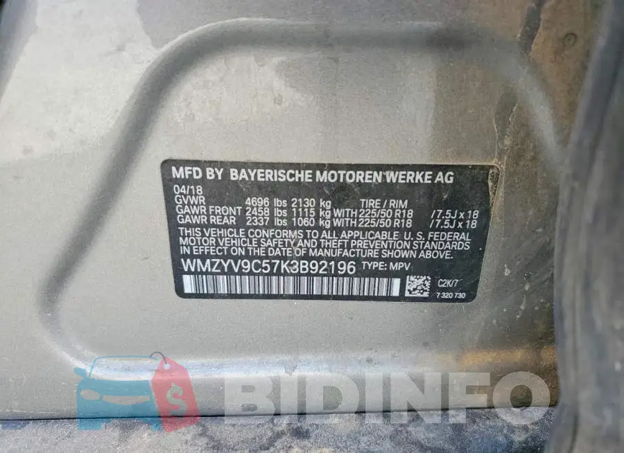 WMZYV9C57K3B92196 Photo# 13