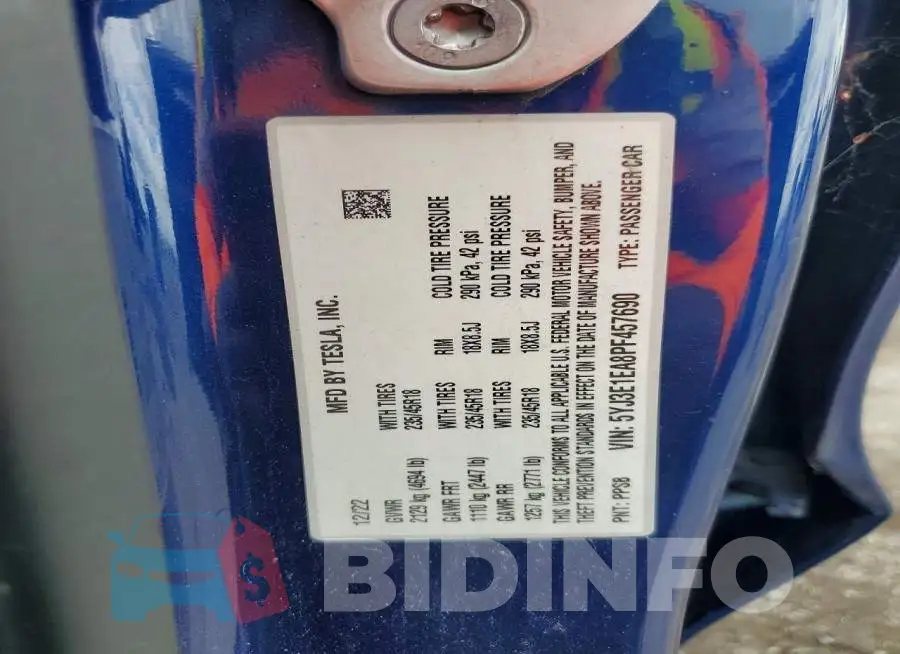 5YJ3E1EA8PF457690 Photo# 12