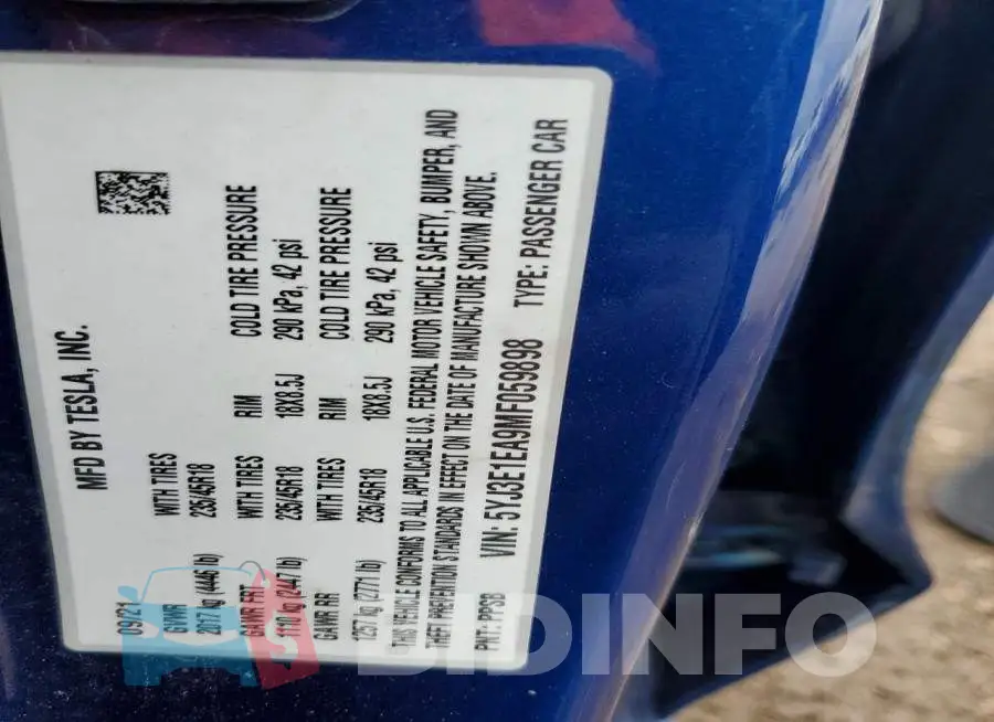 5YJ3E1EA9MF059898 Photo# 12