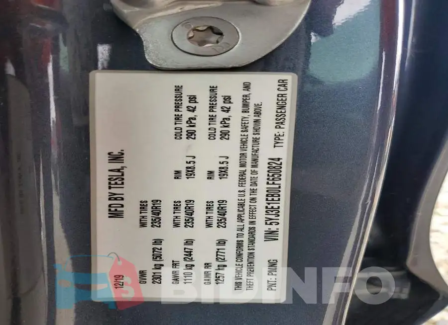 5YJ3E1EB0LF650824 Photo# 13