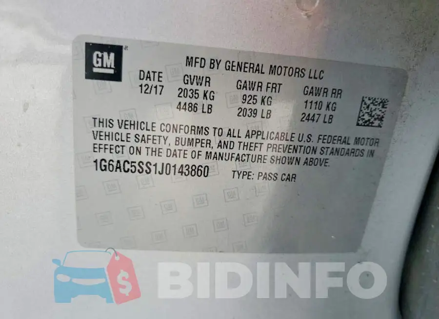 1G6AC5SS1J0143860 Photo# 12