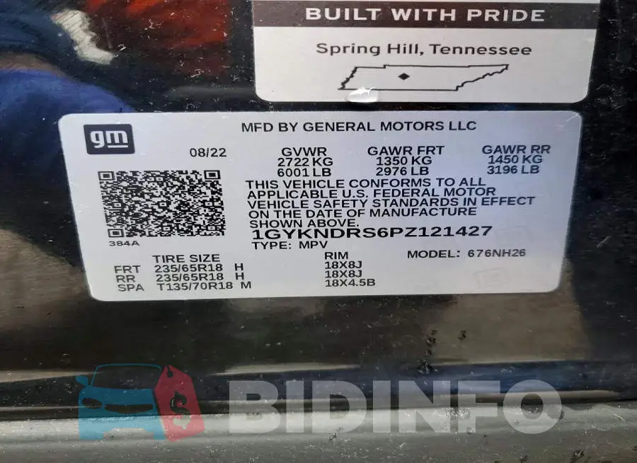 1GYKNDRS6PZ121427 Photo# 13