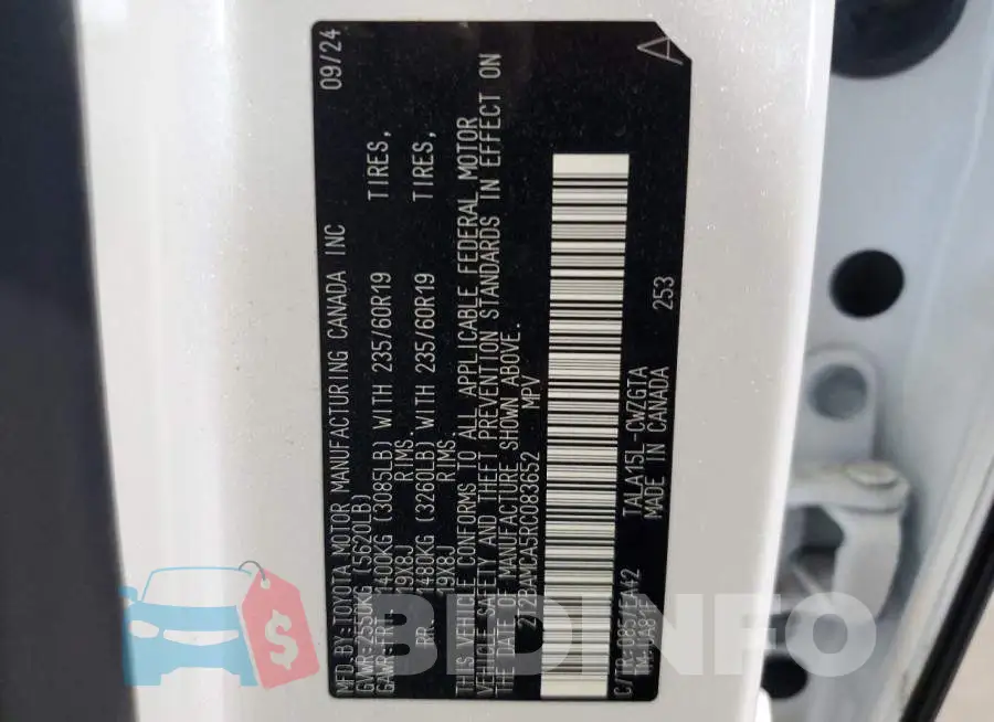 2T2BAMCA5RC083652 Photo# 14