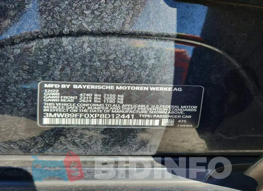 3MW89FF0XP8D12441 Photo# 12