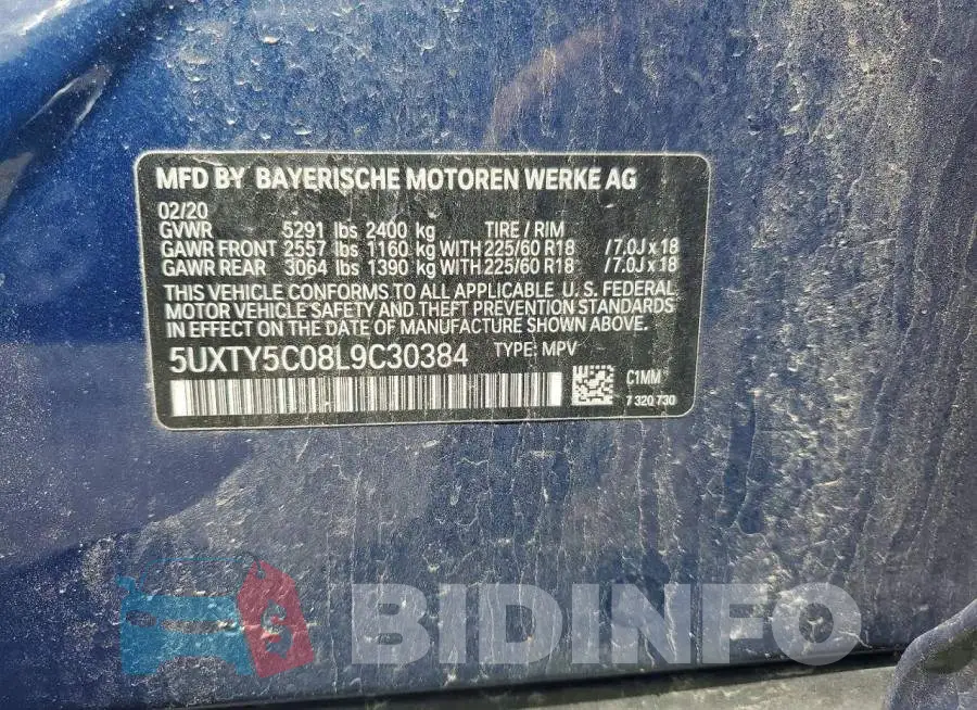 5UXTY5C08L9C30384 Photo# 13