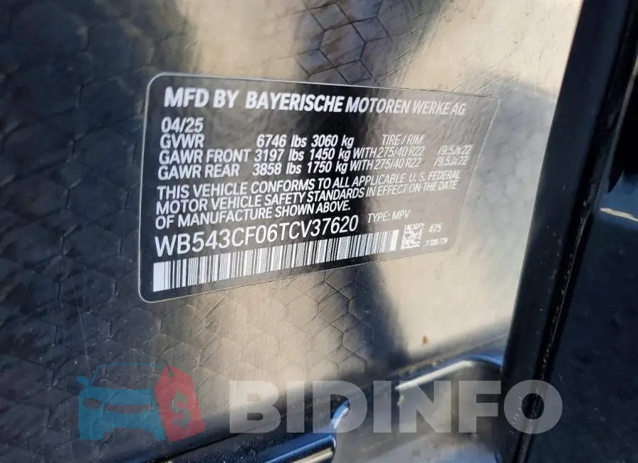 WB543CF06TCV37620 Photo# 13