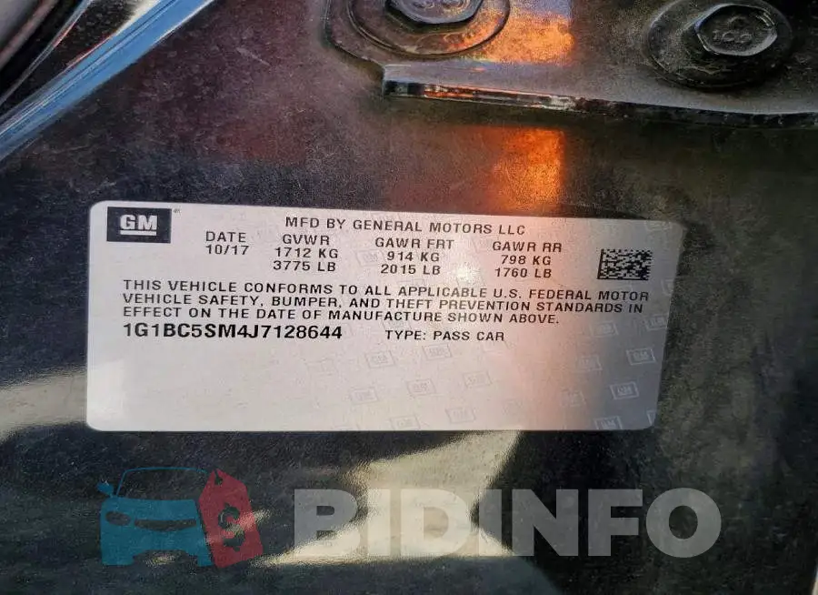 1G1BC5SM4J7128644 Photo# 12
