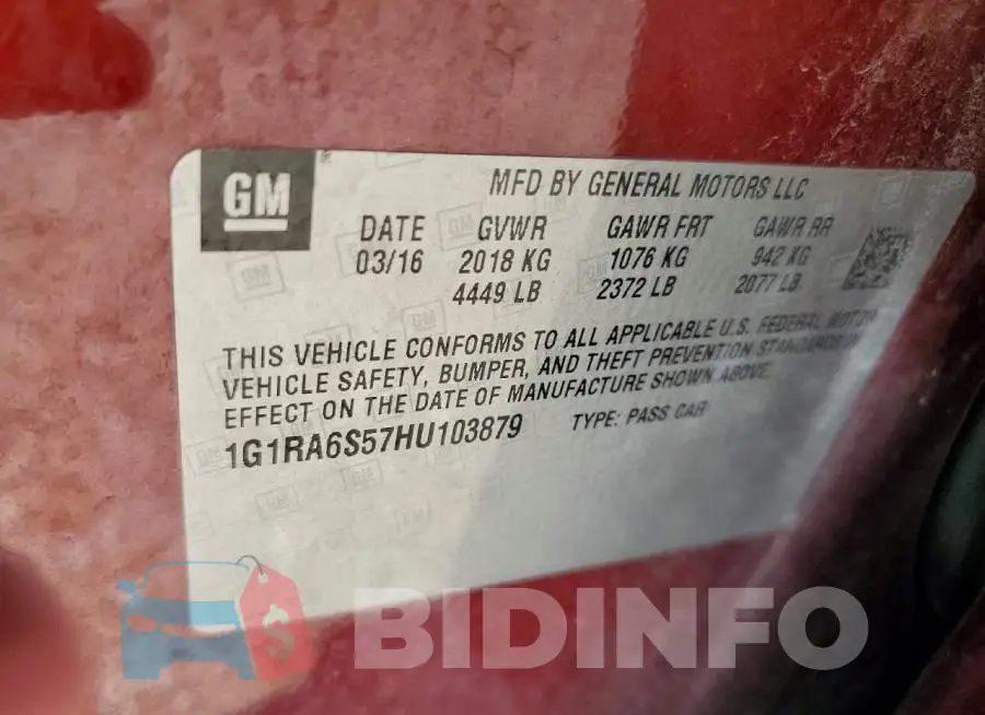 1G1RA6S57HU103879 Photo# 12