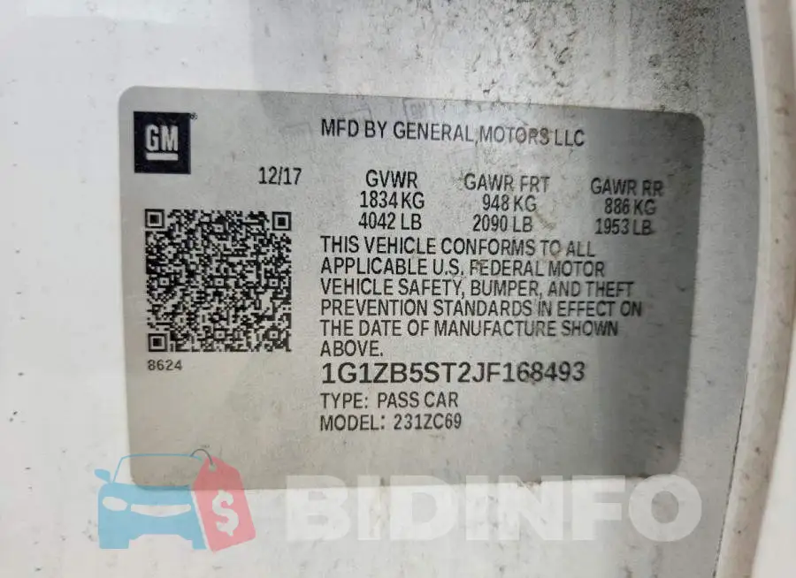 1G1ZB5ST2JF168493 Photo# 12
