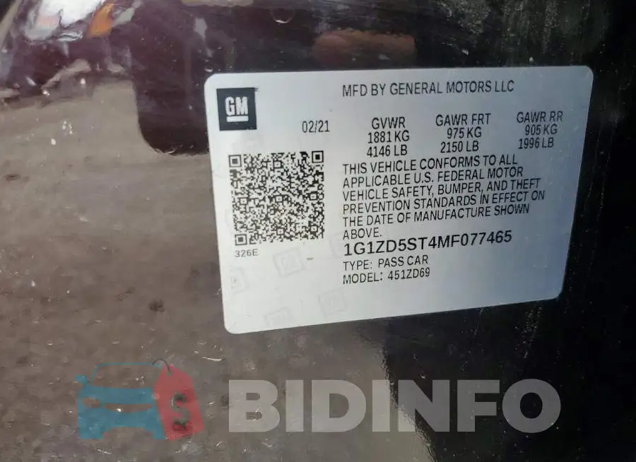1G1ZD5ST4MF077465 Photo# 12