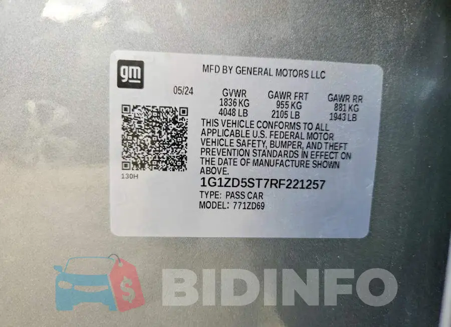 1G1ZD5ST7RF221257 Photo# 12