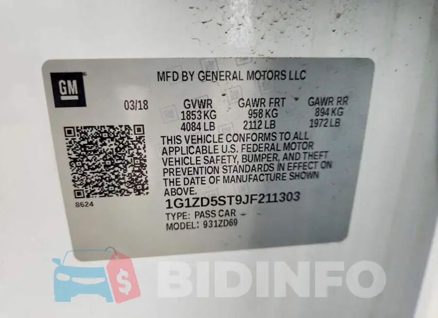 1G1ZD5ST9JF211303 Photo# 12