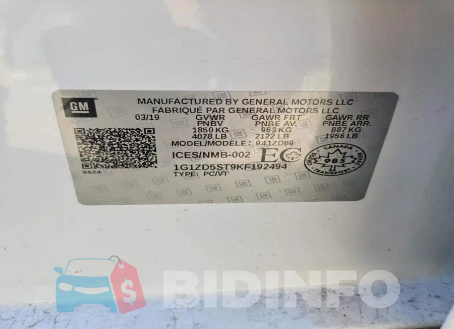 1G1ZD5ST9KF192494 Photo# 12