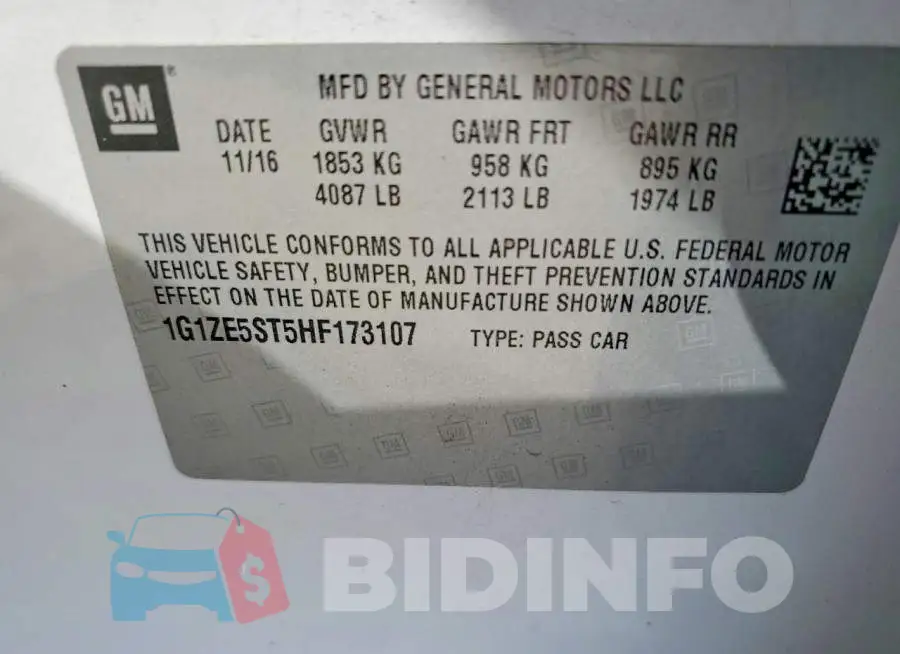 1G1ZE5ST5HF173107 Photo# 12