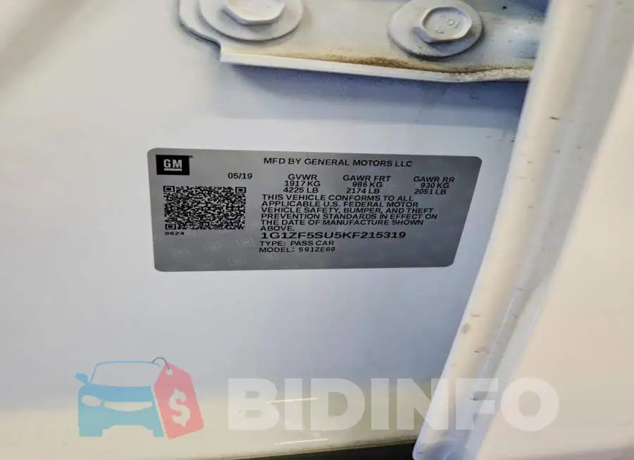 1G1ZF5SU5KF215319 Photo# 12