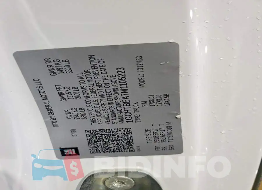 1GCHTBEA7M1105223 Photo# 12