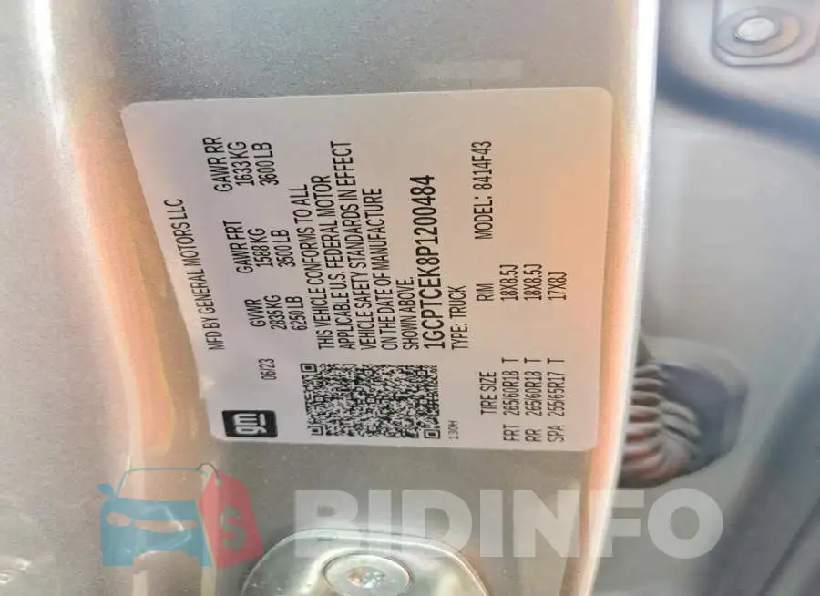 1GCPTCEK8P1200484 Photo# 12
