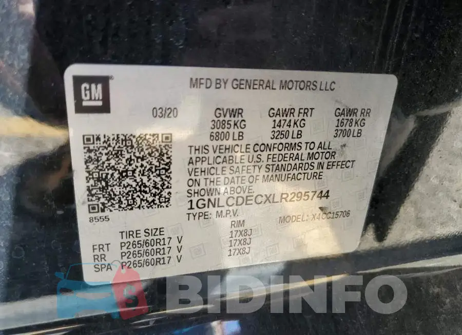 1GNLCDECXLR295744 Photo# 13