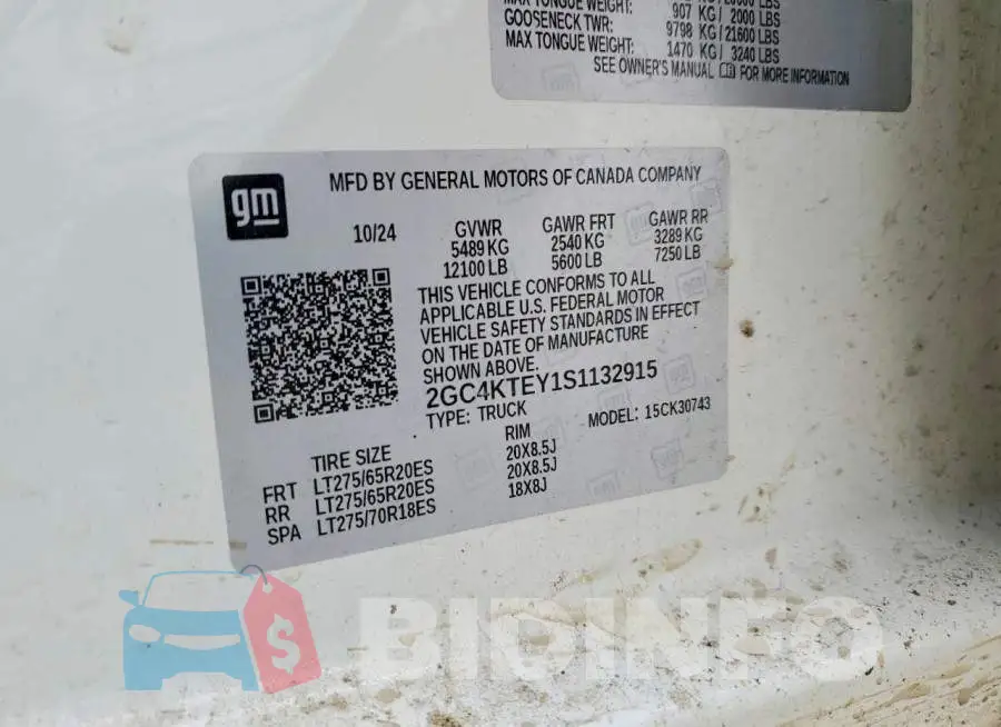 2GC4KTEY1S1132915 Photo# 12