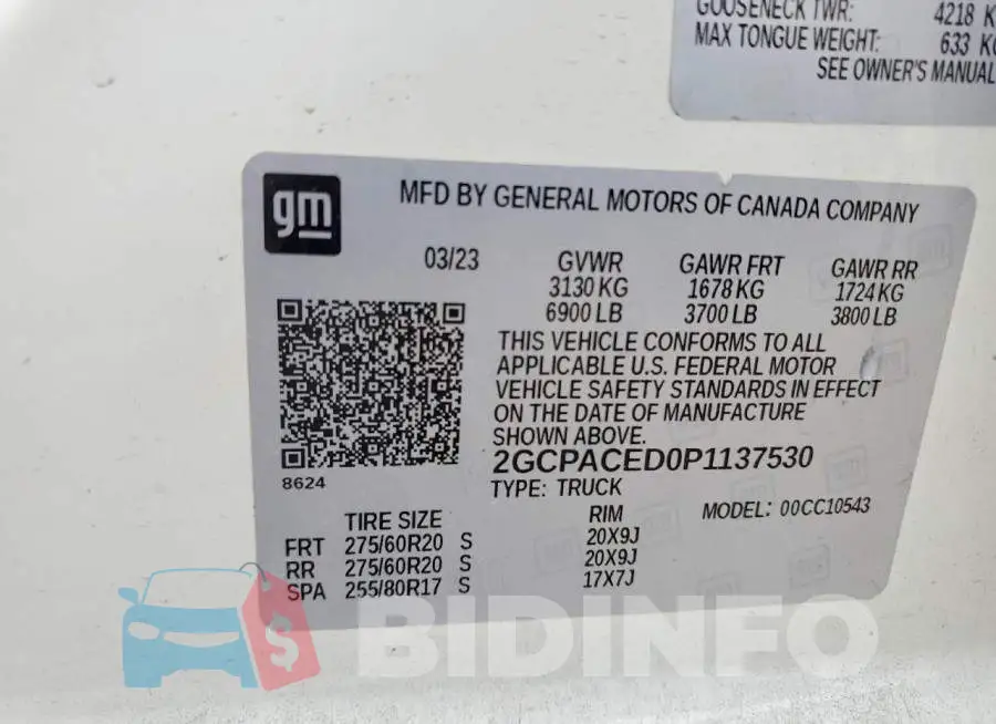 2GCPACED0P1137530 Photo# 12