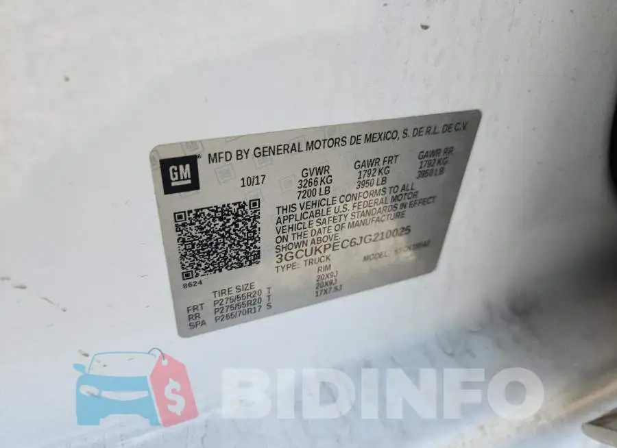 3GCUKPEC6JG210025 Photo# 12